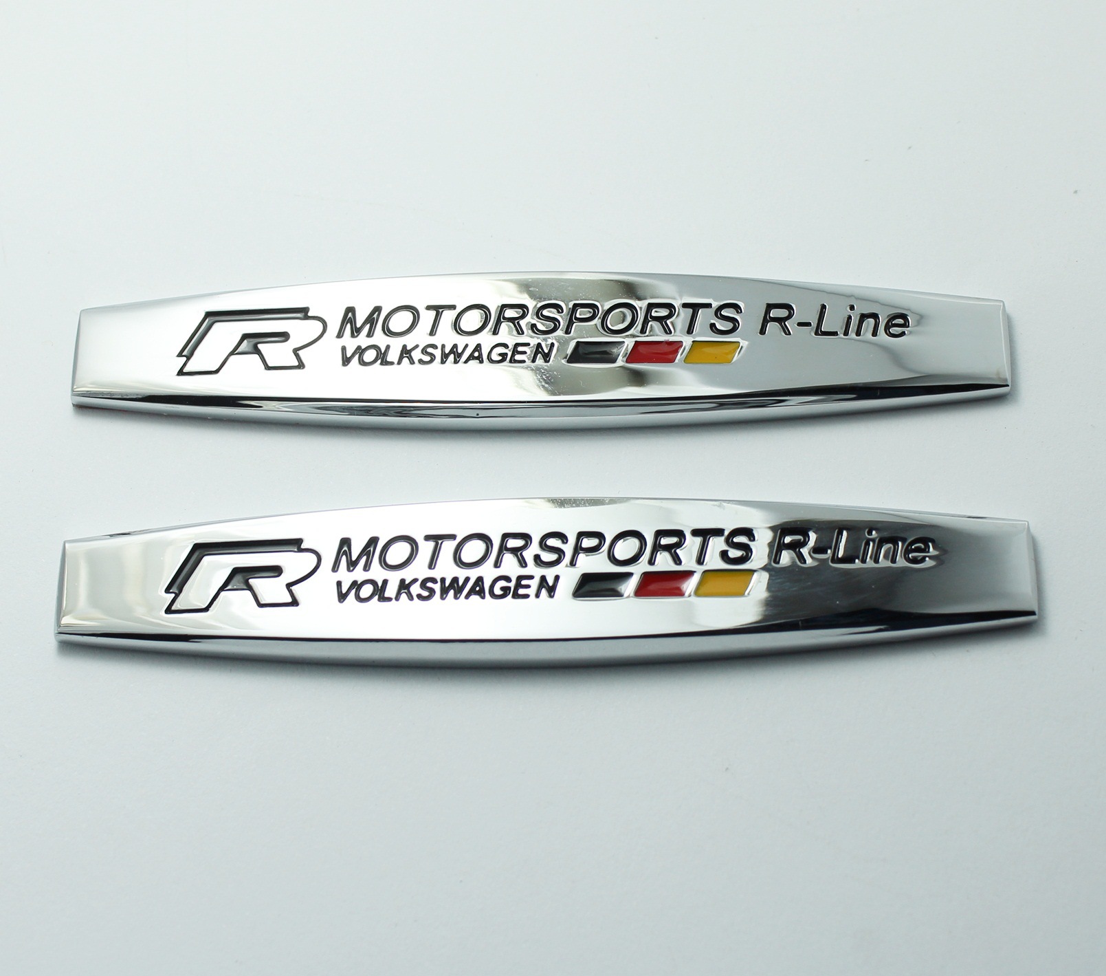 大众速腾迈腾CC朗行途观波罗volkswagen改装R金属叶子板车贴车标|ms