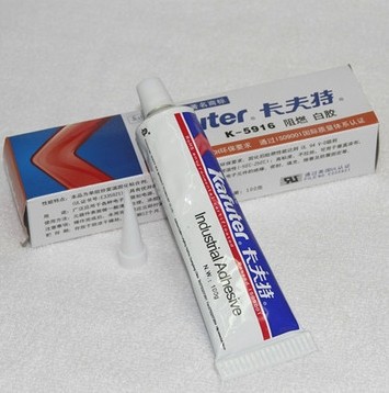 卡夫特K-5916 阻燃白胶/高粘度电子定位胶 元件固定胶 硅橡胶100g