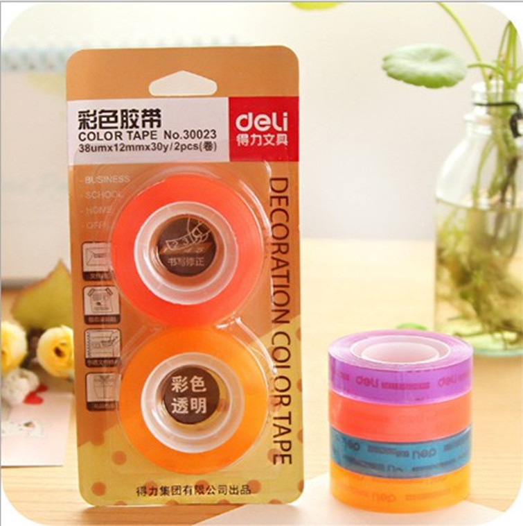 Effective Stationery Tape 30023 colour Stationery Tape DIY student Transparent tape Supermarket cards