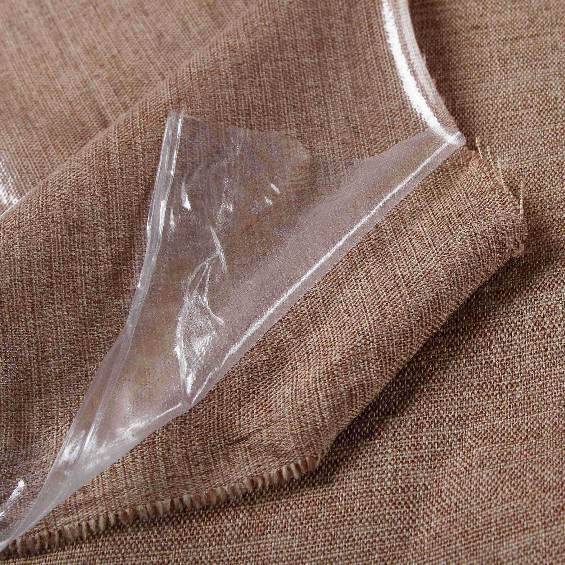 厂家直供 阳离子900D印花仿麻布条子印花 麻布覆膜面料