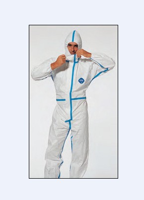 厂家供应一次性无纺布透气膜蓝色贴条防护服