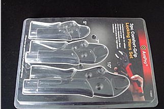 广东厂家：供应大力钳PVC吸塑泡壳，承接五金工具高频双泡壳包装