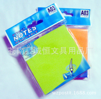 Manufactor wholesale supply Fluorescent sticky square Notepad N times stickers Notes to work in an office School Stationery