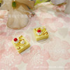 Realistic cream strawberry, dessert food play, resin with accessories, doll house, toy, handmade