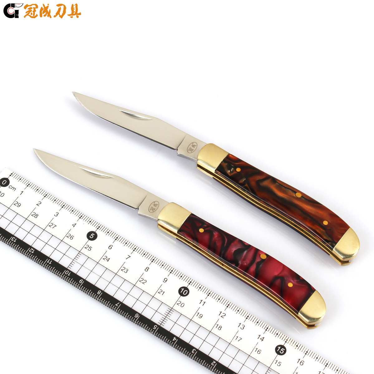 冠成 高档压克力小刀 多功能 野营装备 户外刀 礼品折刀 批发直供