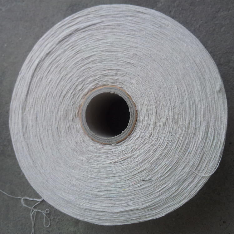 厂家批发 5支气流纺本白再生棉纱 本白棉绳  包芯棉纱
