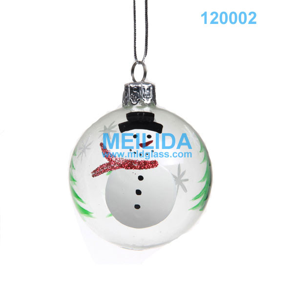 manual Coloured drawing Christmas Glass ball Coloured drawing Snowman christmas tree Christmas balls christmas tree transparent Glass ball decorate