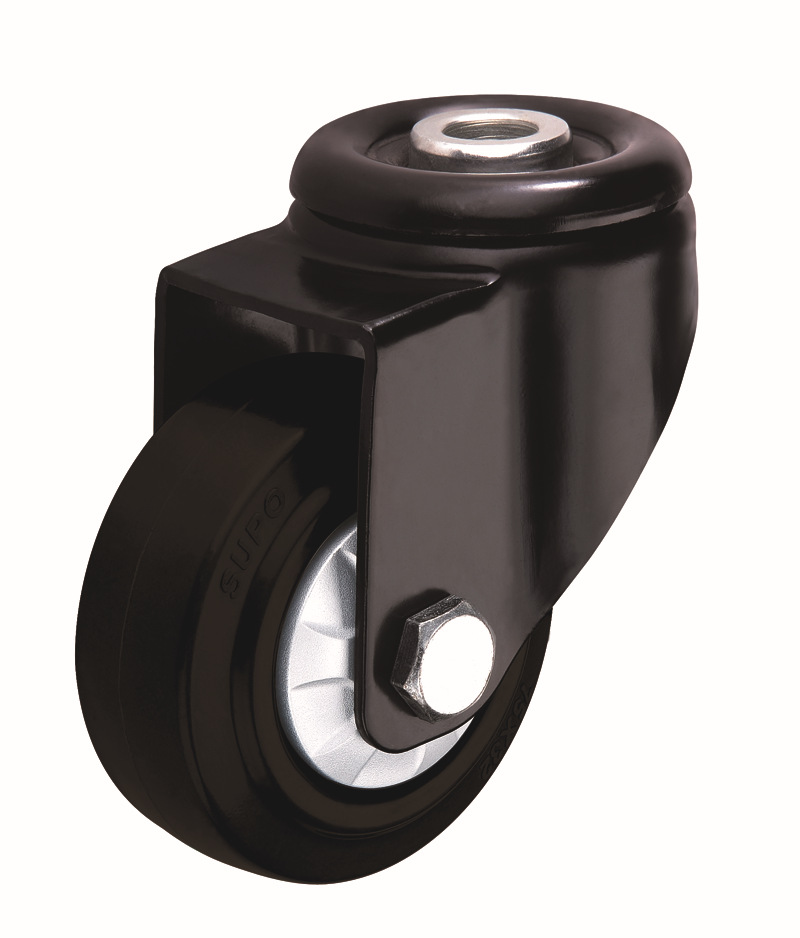 向荣SUPO脚轮 黑色天然高弹力橡胶ER轮万向轮 深圳机械设备自动化