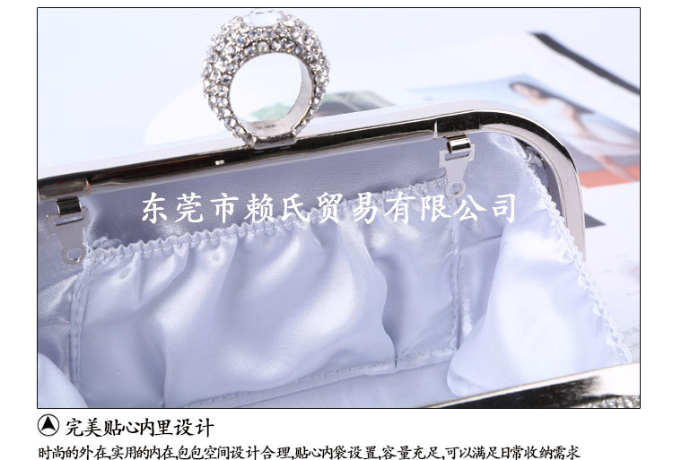 Square Shape Dinner Bag Diamond Tassel Handmade Rhinestone Ring Evening Messenger Clutch Wholesale