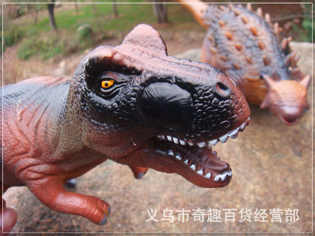 Simulated dinosaur Jurassic Dinosaur World, cotton-filled soft rubber dinosaur toy with sound