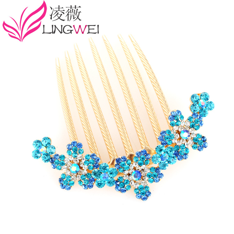 Professional hair accessories Korean hair clip wholesale entity supply comb rhinestone hair comb manufacturers wholesale