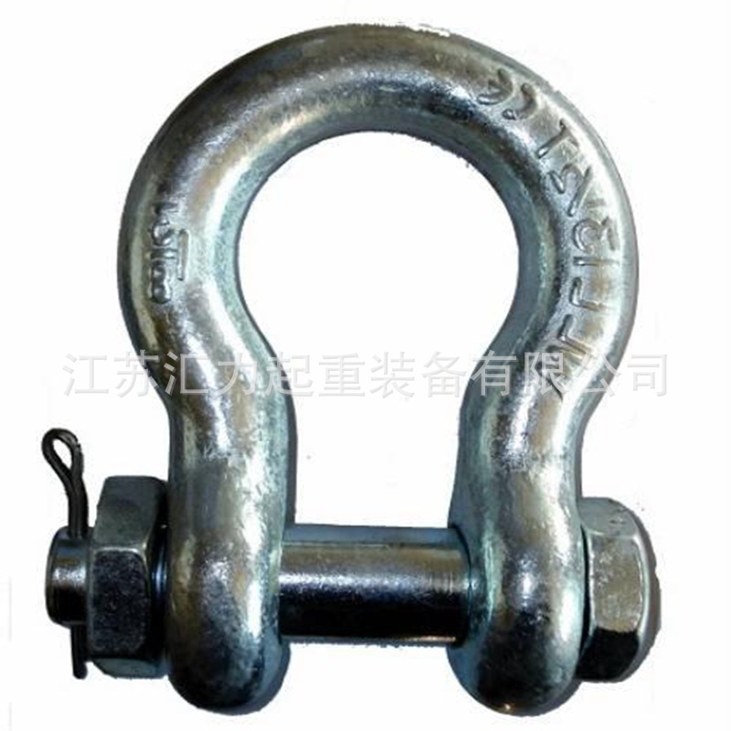 生产厂家直供 美标D型卸扣25t 弓型带螺母卸扣35t 高强合金钢卸扣