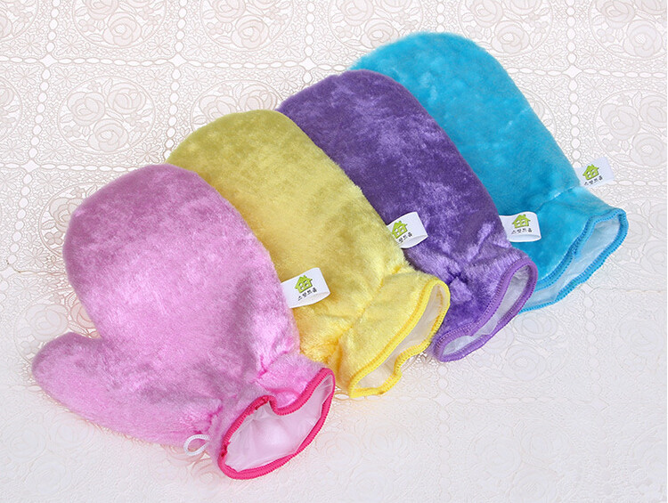 4,木纤维不沾油防水手套