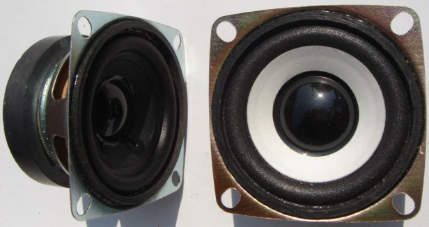 供应52MM方形40磁白盆黑亮帽音箱喇叭