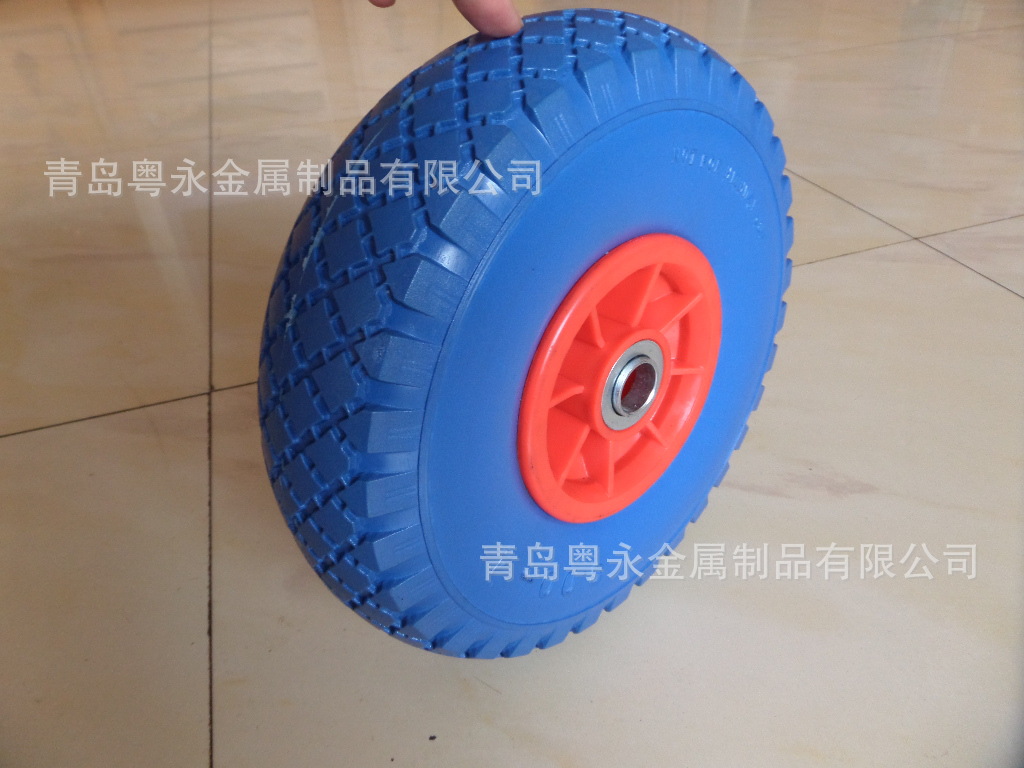 10x3.00-4 PU发泡轮300-4聚氨酯发泡轮 10寸实心轮 青岛轮子厂家