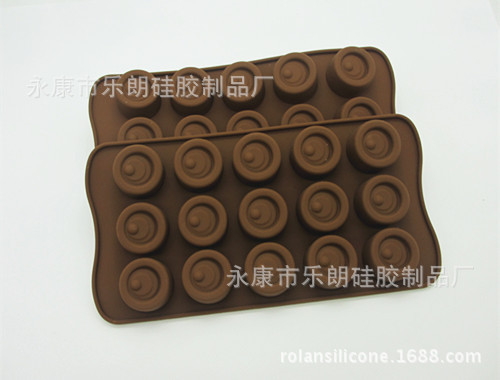厂家直销 优质硅胶模具 冰模 15连圆柱巧克力模水滴