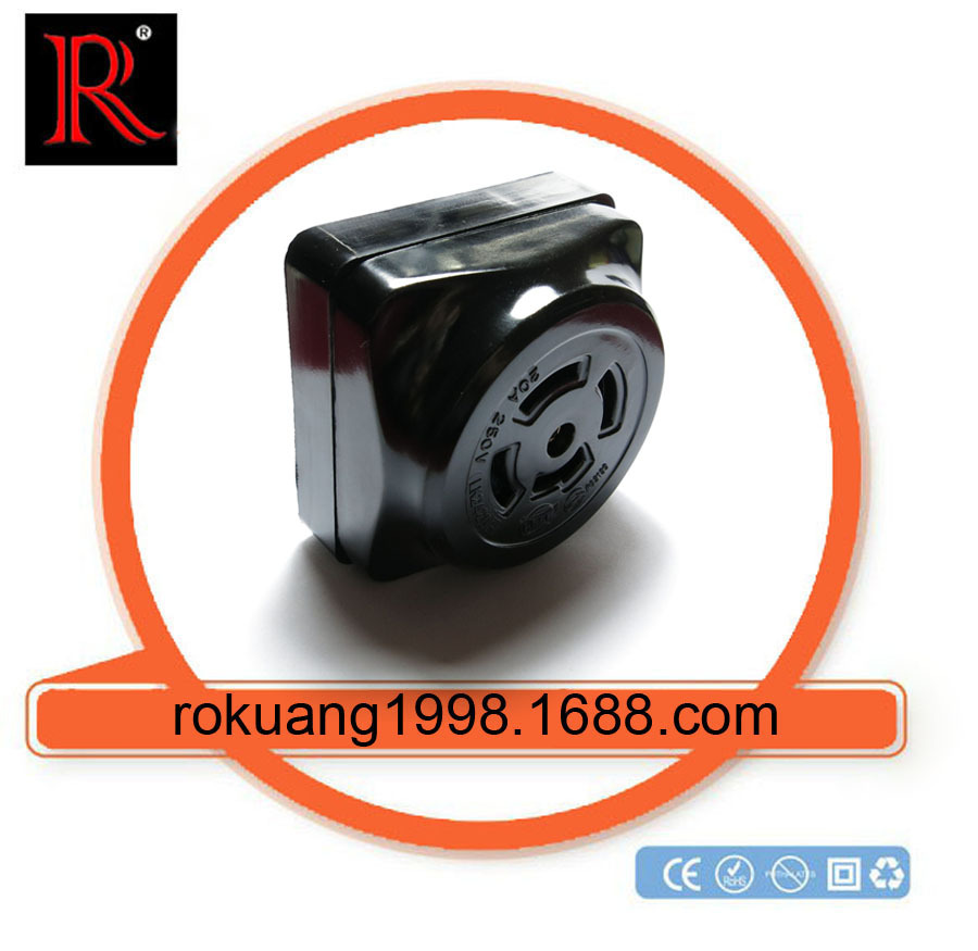 LK2420K-1 防脱插座 日本电木插座 台湾原装 发电机大功率插座