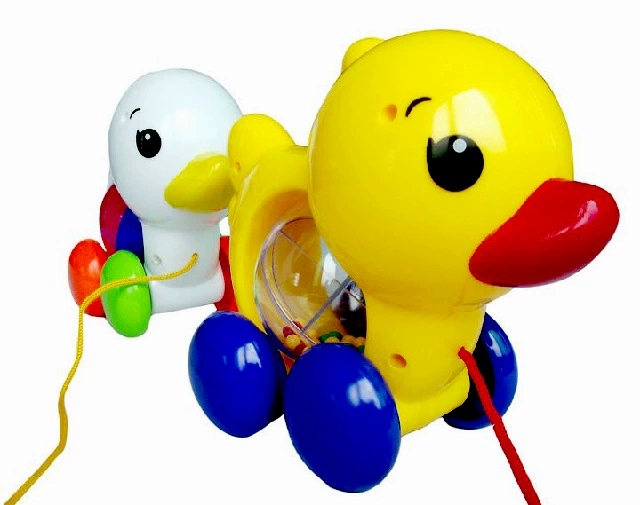 Умная игрушка с верёвкой для раннего возраста, наполненная beanbag, утка