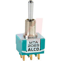现货供应TE/泰科MTA206S 拨动开关 DPDT ON-NONE-(ON) 原装正品