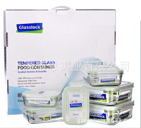 GlassLock(韩国三光云彩进口)GL63六件套礼品盒 立扣饭盒