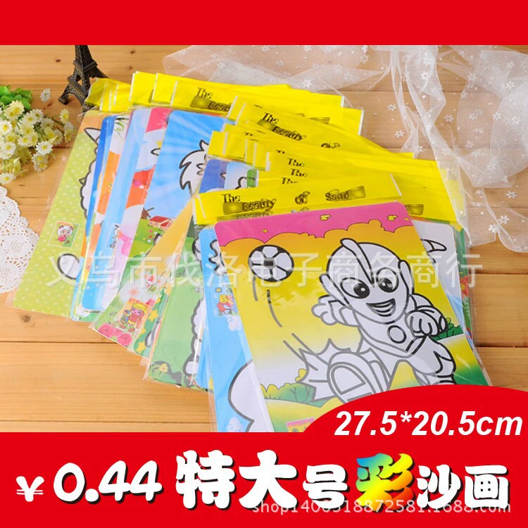 21X27 Цветная картина песком Большая цветная картина песком с 9 цветами Песок ручной работы Картина песком Детская картина песком оптом