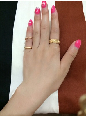 3件套 韓劇想你同款戒指 玫瑰花浮雕戒指 韓國飾品戒指韓版4