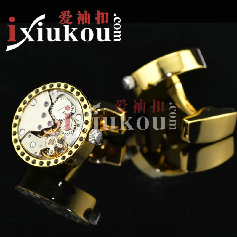 Британский Британский Икьюко Diamond Mortar Watch Core Watches Cuff Мужские запонки/991062