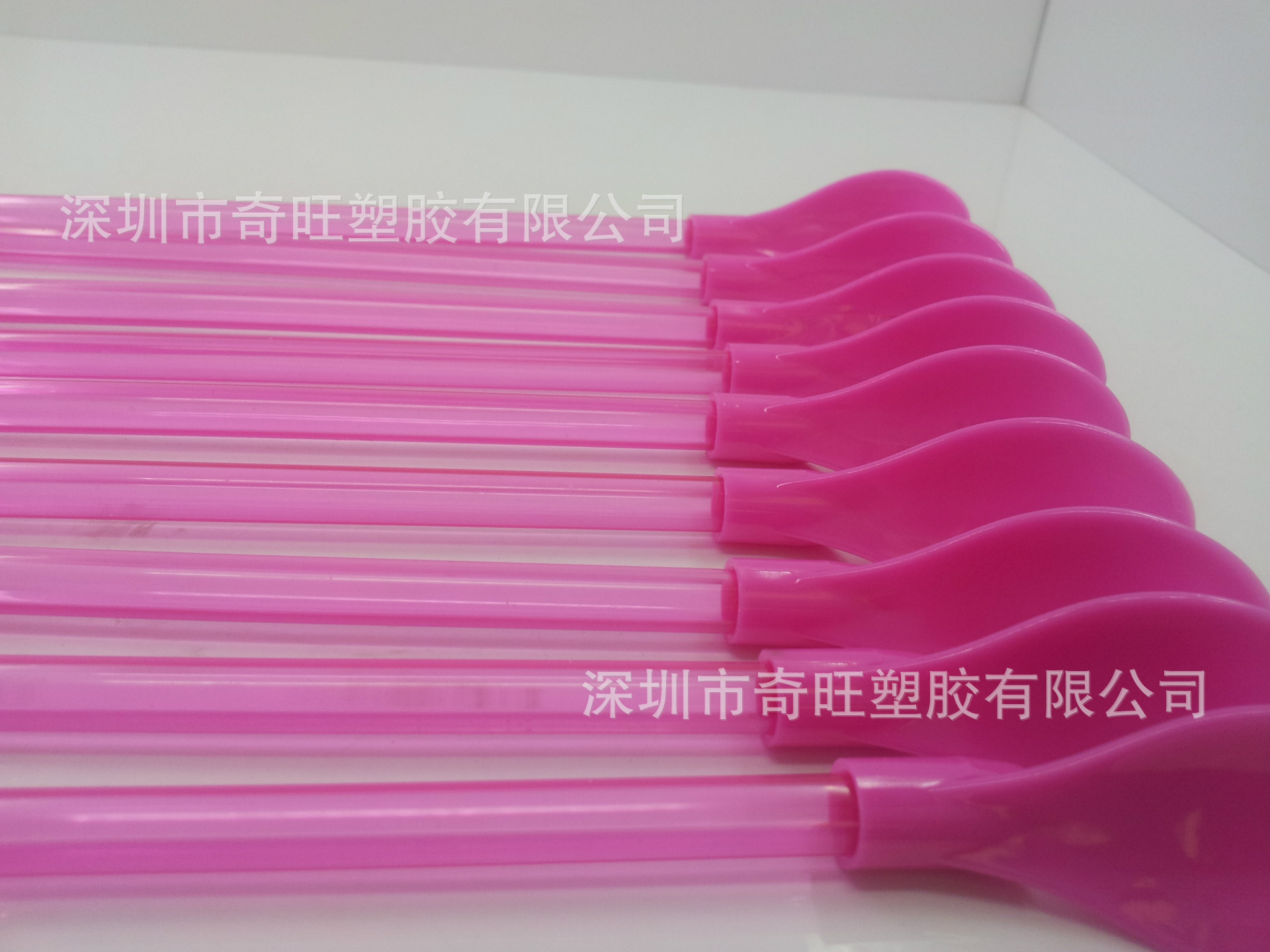 冰沙塑胶吸管勺 PETG材质PVC塑胶勺子