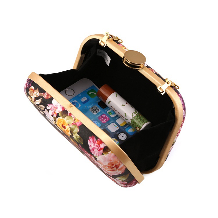 Fashion Party Opponents Take A Leather Printed Evening Bag Women's Hand Bag Hard Shell Bag display picture 10