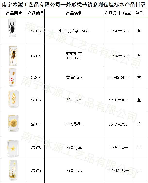 本源公司外形系列包埋標本10