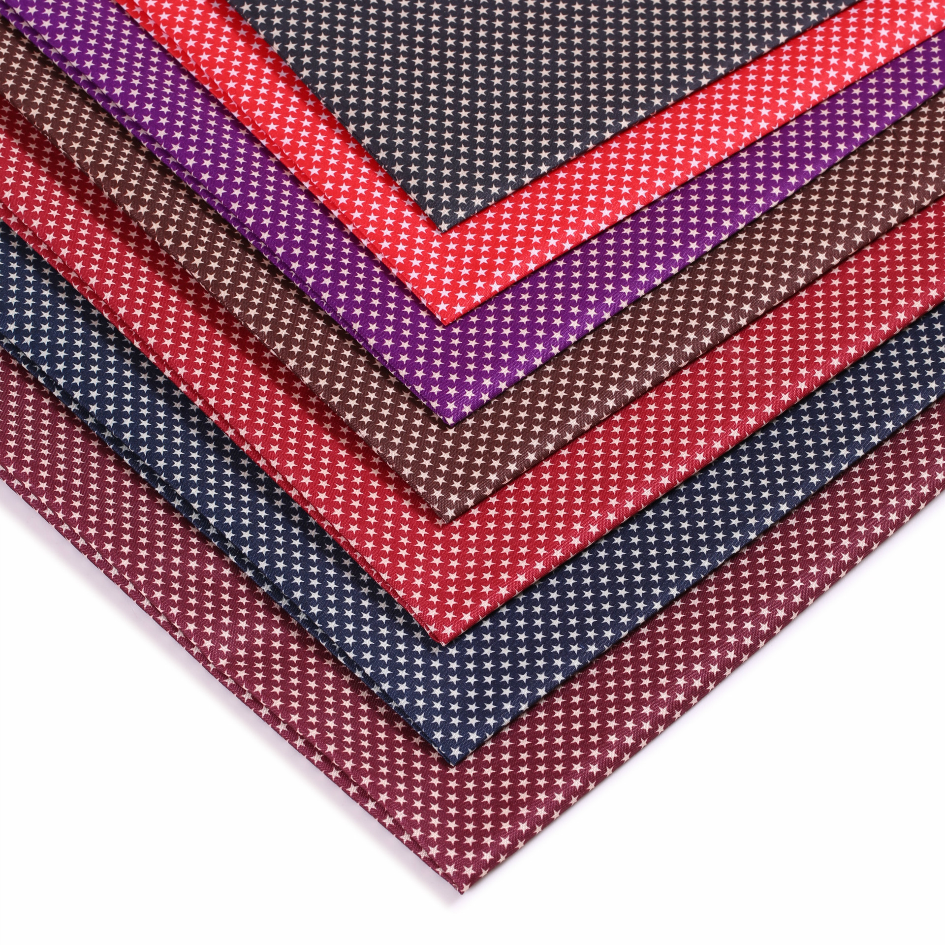 深五星印花涤纶布料 各规格化纤涤纶布料印花布服饰用布台布面料