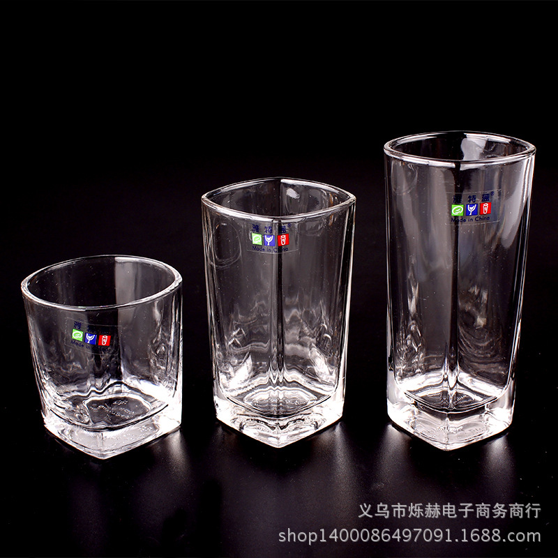 口杯方杯 ktv酒吧威士忌酒杯 酒店玻璃杯 耐热透明玻璃水杯批发|ms