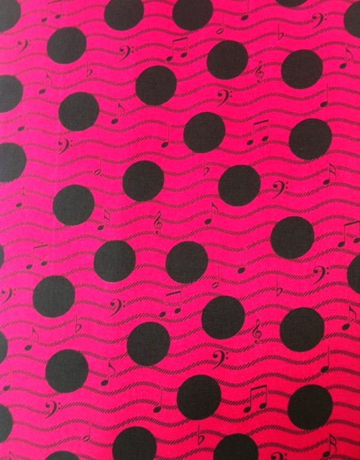 色丁印圆点音符 玫黑A