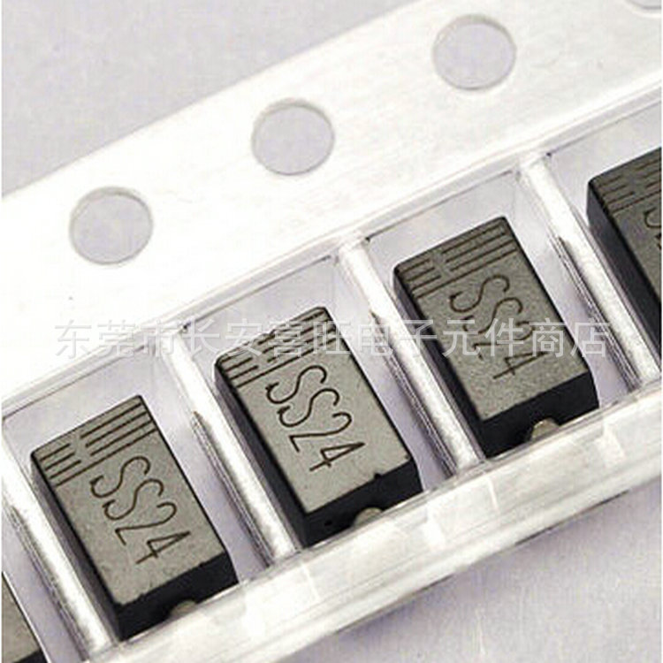贴片肖特基二极管SS24A  2A 40V SMA DO-214AC肖特基二极管