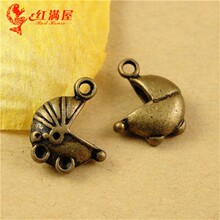 A1891 古青 1.72克 复古婴儿车 手机饰品挂件 韩国饰品 50个/包