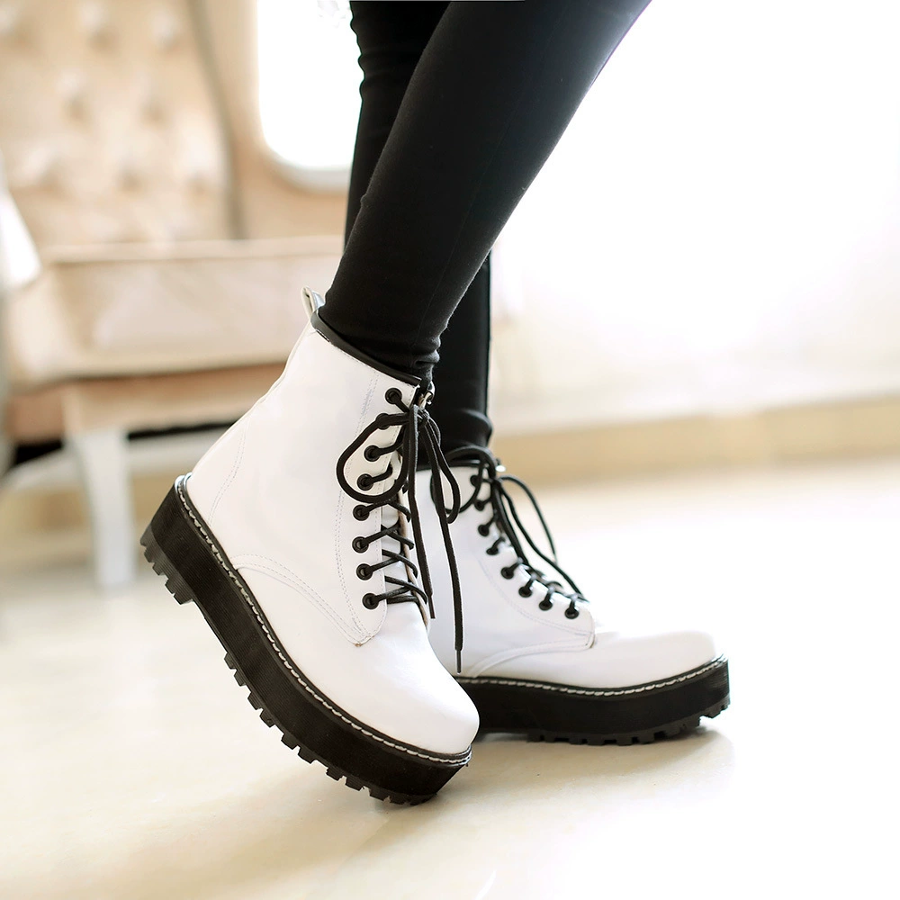 Плюс Размер 40-41-42-43 размер Толстая подошва Мартин сапоги короткие сапоги JGB2014N000727