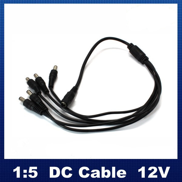 批发监控线材 厂家批发监控用线材 一分五电源线 一拖五电源线