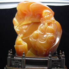 博古石斋正宗印尼金田黄天然玉石达摩悟禅手工雕刻摆件厂家直销