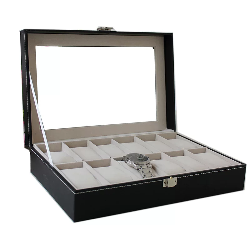 Watch box, high-end polyurethane stand, storage box, accessory, 12 cells, (Physicals)