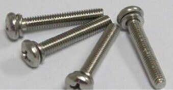 304不锈钢 十字槽小盘头螺钉和平垫圈组合螺钉 GB9074.5 M3-M20