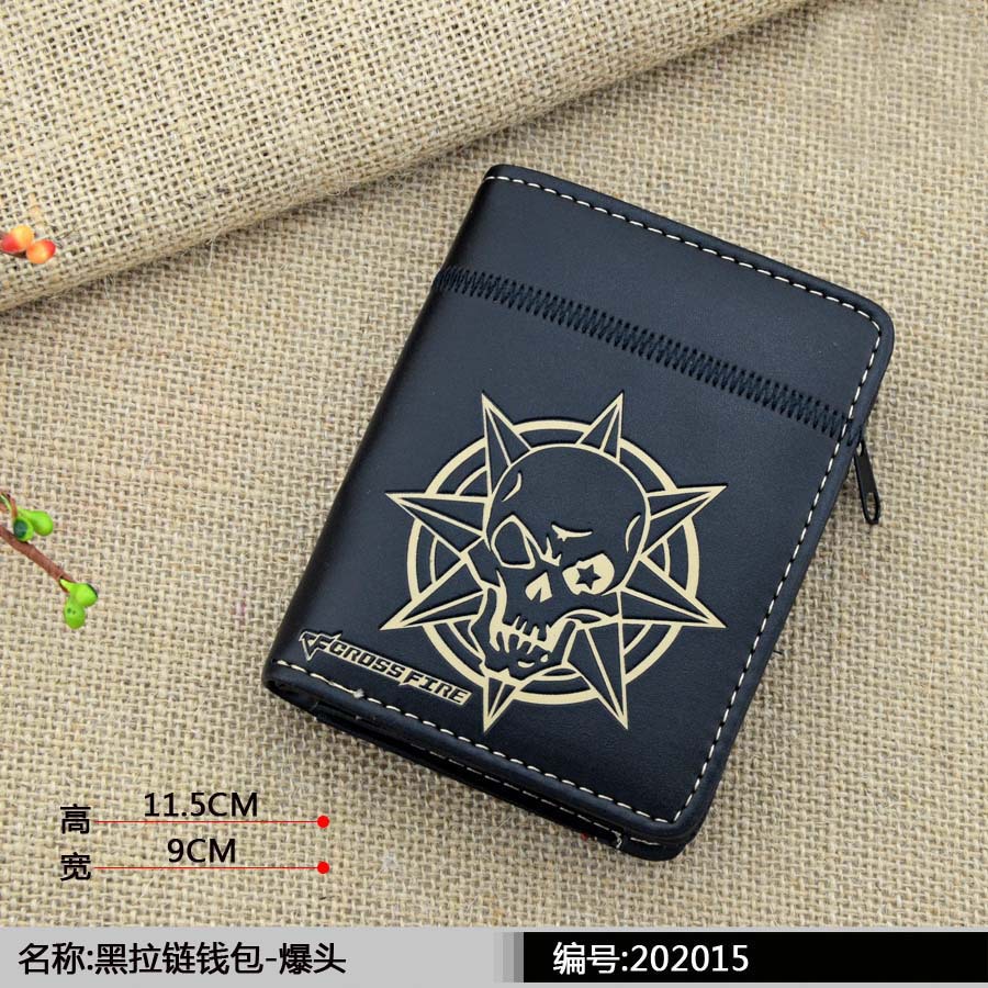 黑拉鏈錢包-爆頭