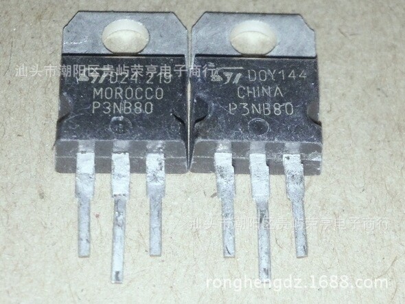 拆机场效应p3nb80 3n80  3a800v 自动机测试参数