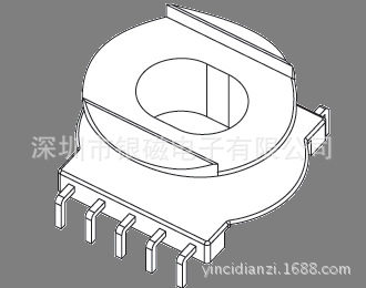 ER20/EC20现货骨架 YC-ER-2001-2 5+5P变压器电感线圈骨架厂家