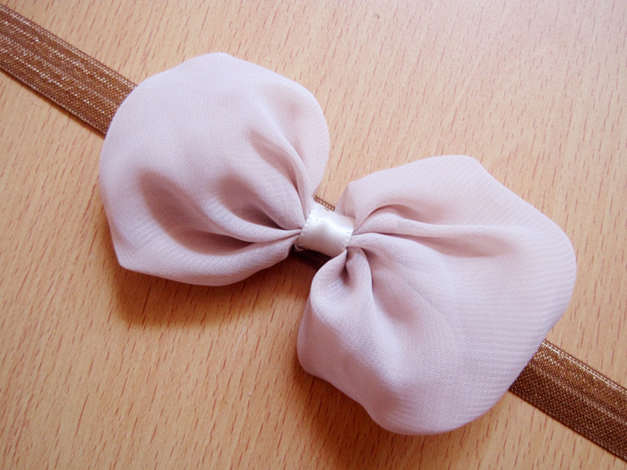 Cute Solid Color Bow Knot Cloth Hair Band display picture 4