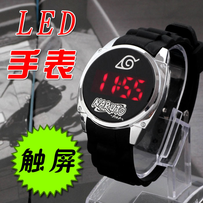 火影忍者木葉標志觸屏LED手錶