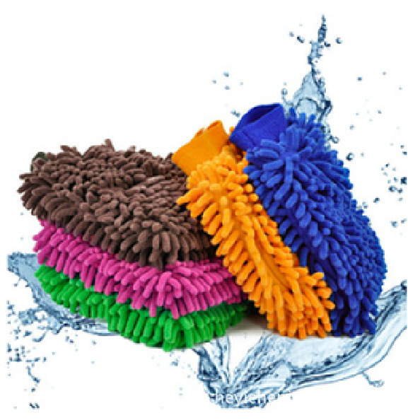 汽車雙面洗車 雪尼爾珊瑚蟲式 擦車清潔手套 雙面雪尼爾 汽車用品