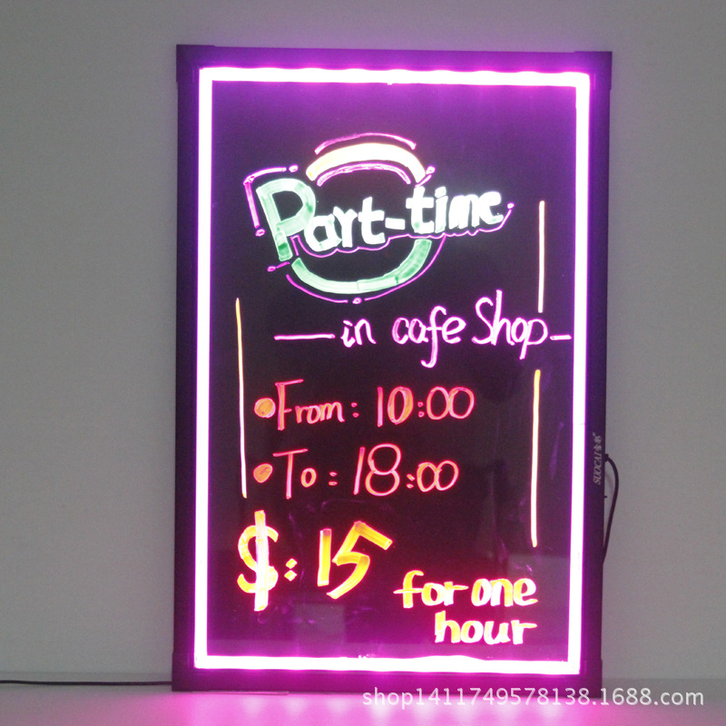 出口40*60厘米广告荧光屏手写led荧光板 荧光板