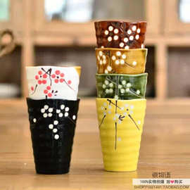 特价日式樱花浪口杯创意马克杯牛奶茶水陶瓷杯子和风餐具厂家直销