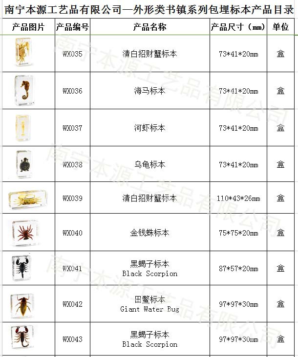 本源公司外形系列包埋標本16