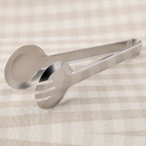 高档不锈钢餐夹 勺形圆头烧烤夹 菜夹S|ru